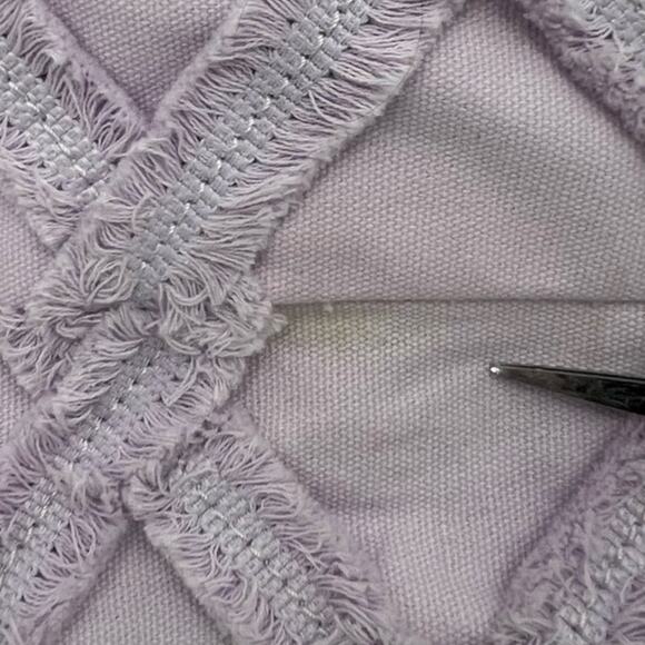 Urban Expressions Lavender Barbuda Cotton Fringe Hobo Bag NWOT - Picture 6 of 13